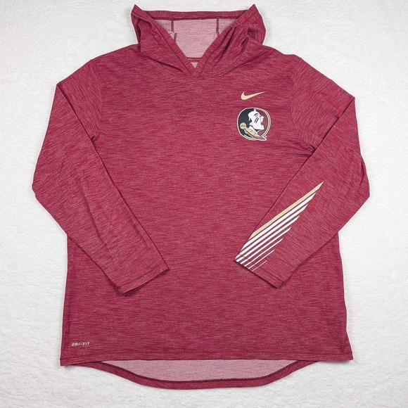 Florida State Seminoles Shirt Mens XL Red NCAA Football Nike Dri-FIT Hoodie - Picture 2 of 10